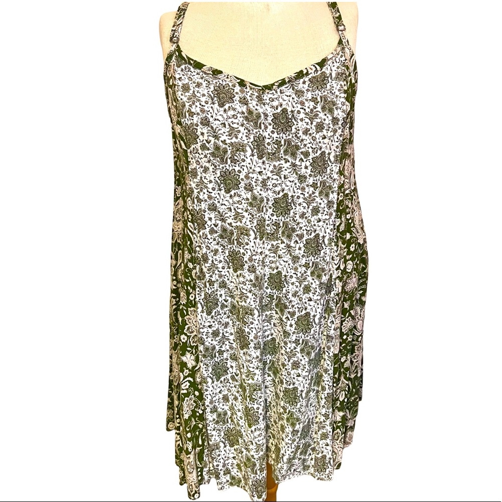 Torrid Green Printed Patchwork Dress